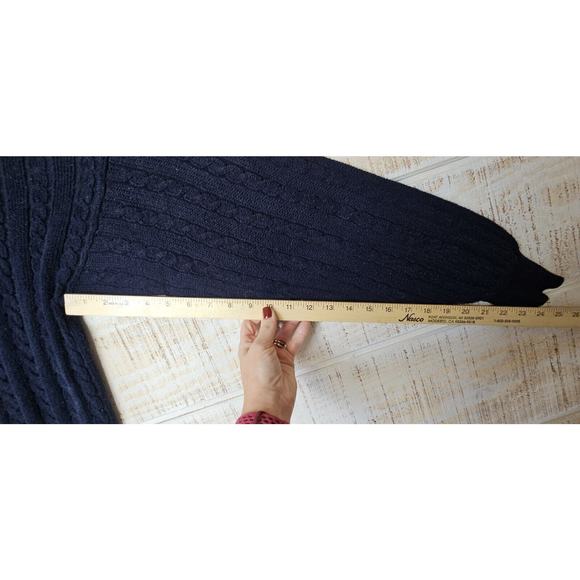 Alan Paine XL Men's Knitwear V-neck Cotton Cable Knit Crickey Jumper Vtg - Picture 15 of 16